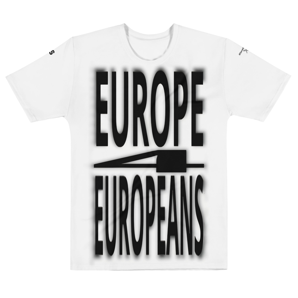 Europe 4 Europeans cotton crew neck t-shirt 🇪🇺